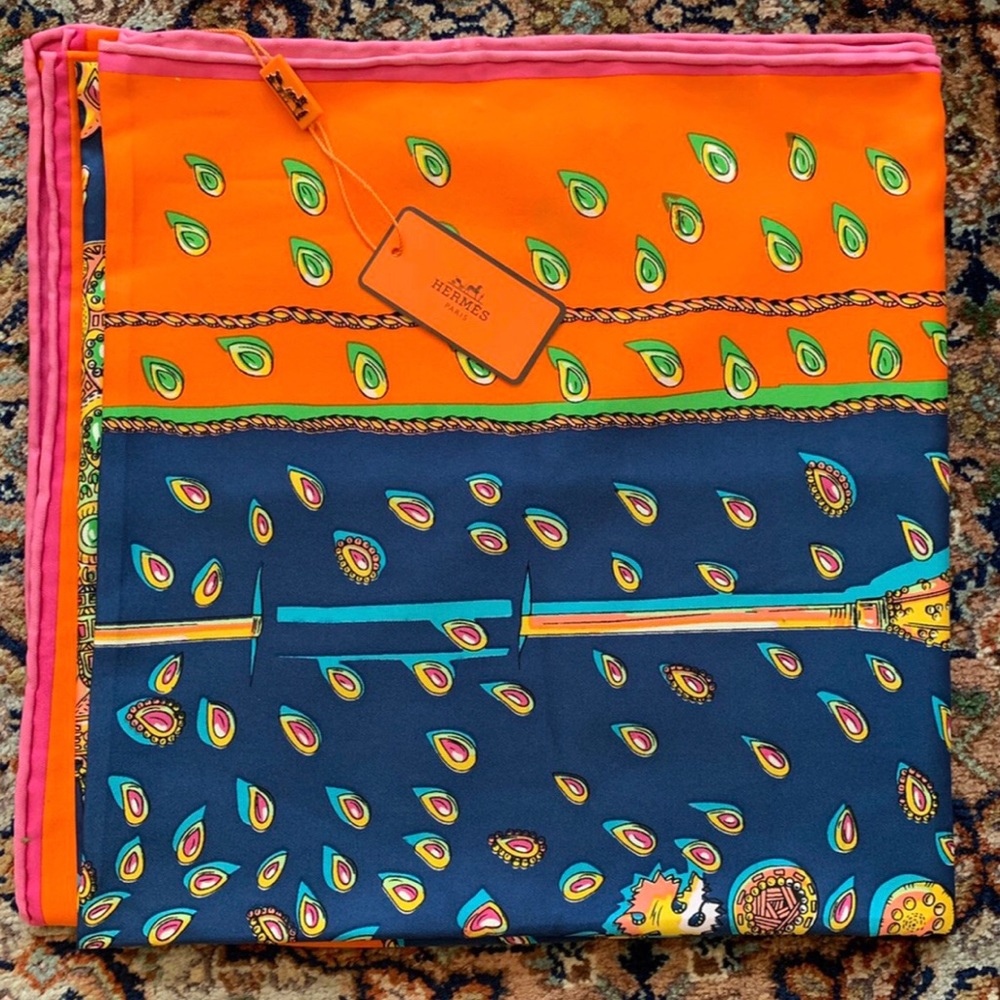 Hermès silk scarf Tresors retrouves Persian Empire